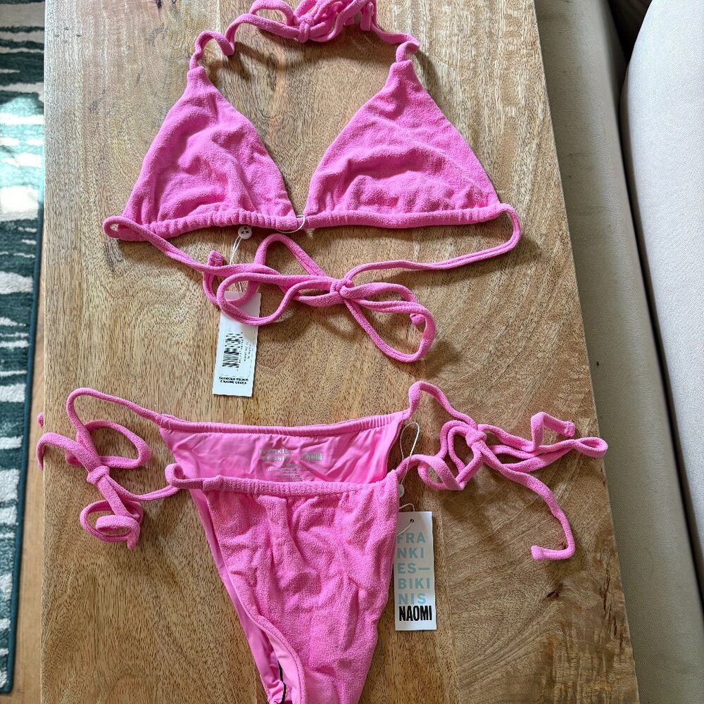Frankie's Bikinis Pink Terrycloth Bikini